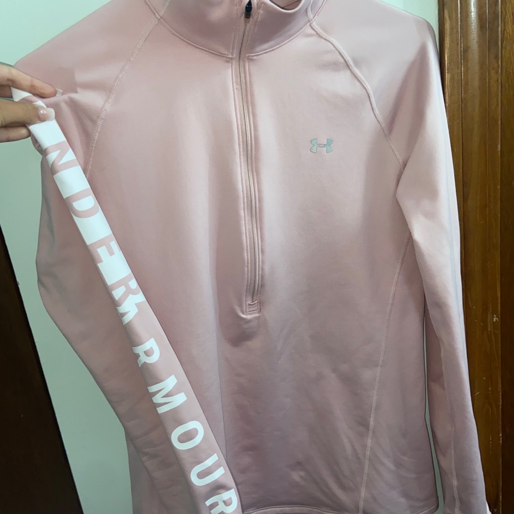 light pink under armor quarter zip